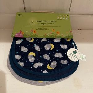 Green Sprouts Muslin Burb Cloths made from Organic Cotton